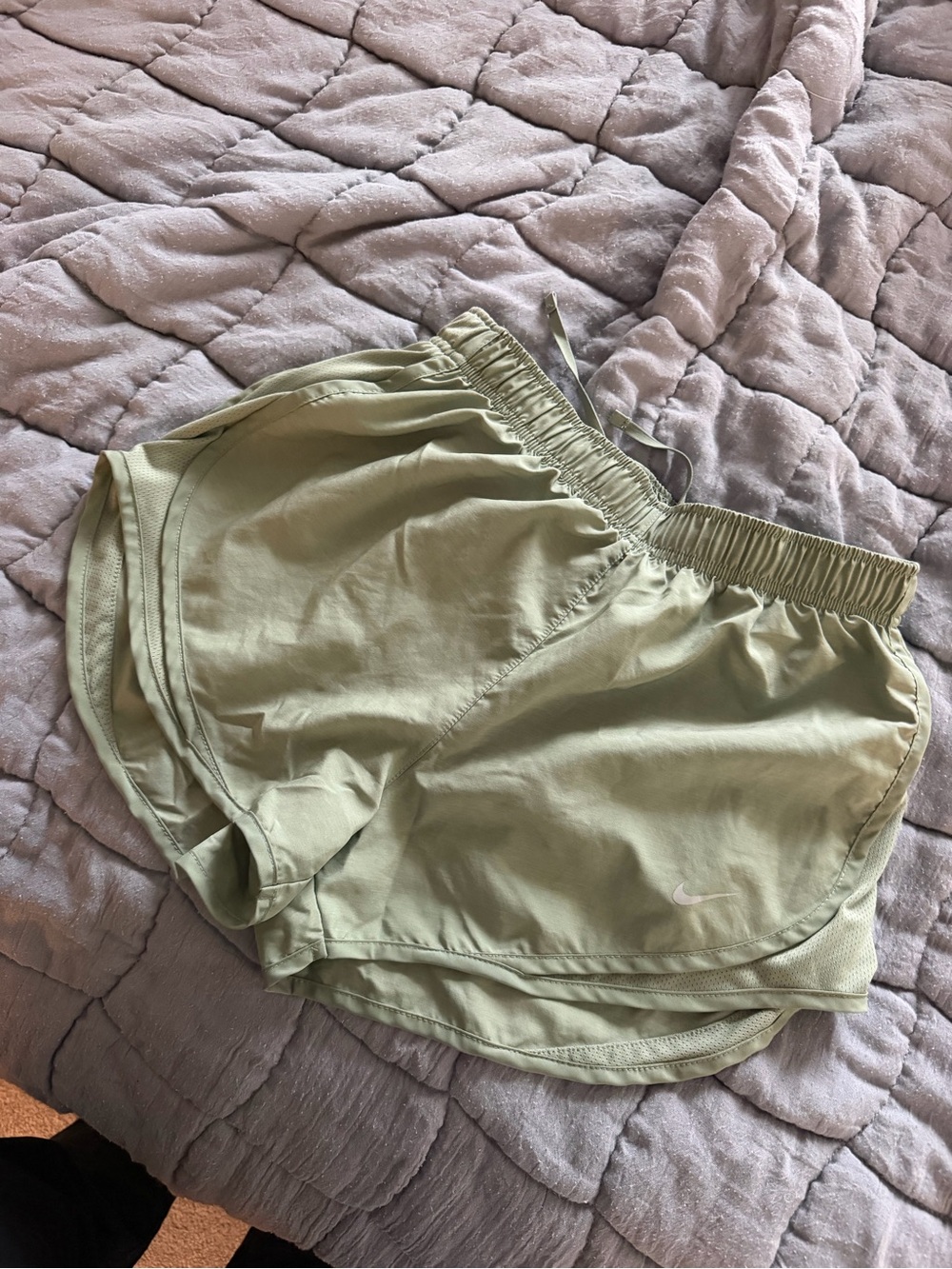 Nike Women's Sage Green Athletic Running Shorts